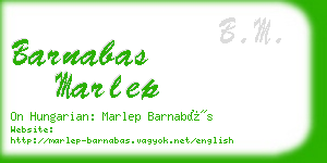 barnabas marlep business card